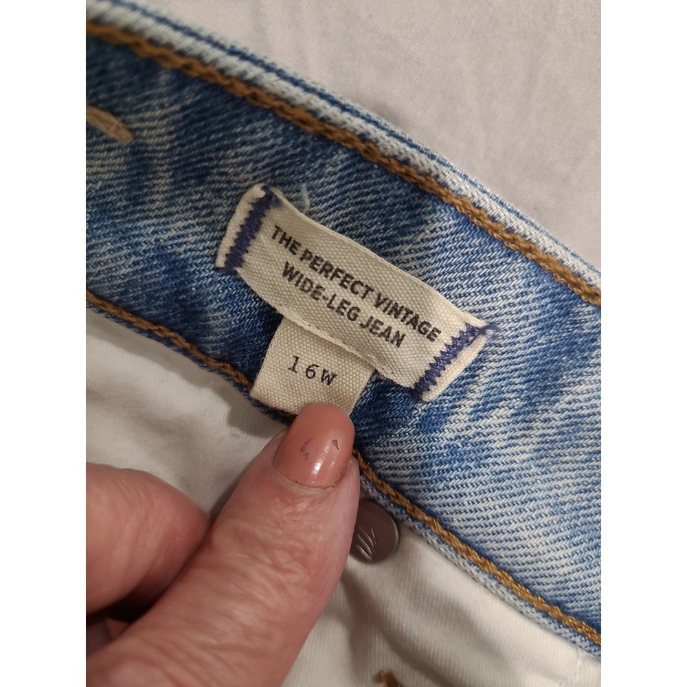 Madewell The Perfect Vintage Wide Leg Jean Women SZ 16W ankle coastal casual - Picture 4 of 12
